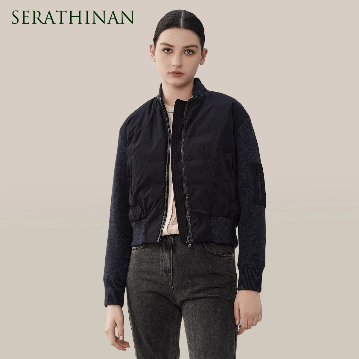 

CA-36 Luxury women's clothing winter thickened 90% white duck down coats Short Puffer jacket Baseball uniforms