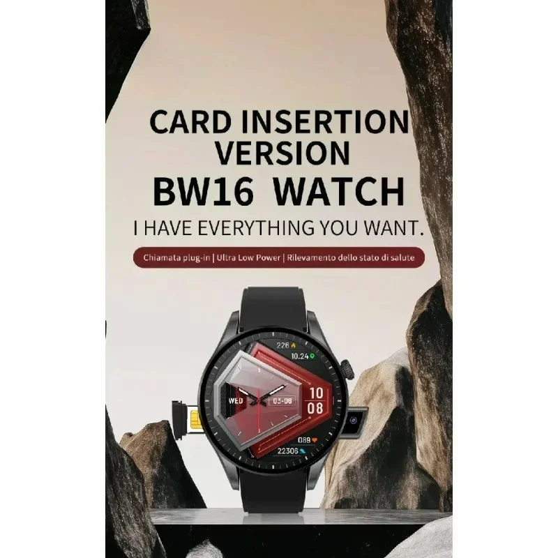 새로운 4G 스마트워치 BW16: 와이파이 | GPS | 안드로이드 IOS |   1.5인치 화면 |   구글 플레이 접근 |   SIM 카드 슬롯 |   걸음 수 측정기 |   수면 추적기
