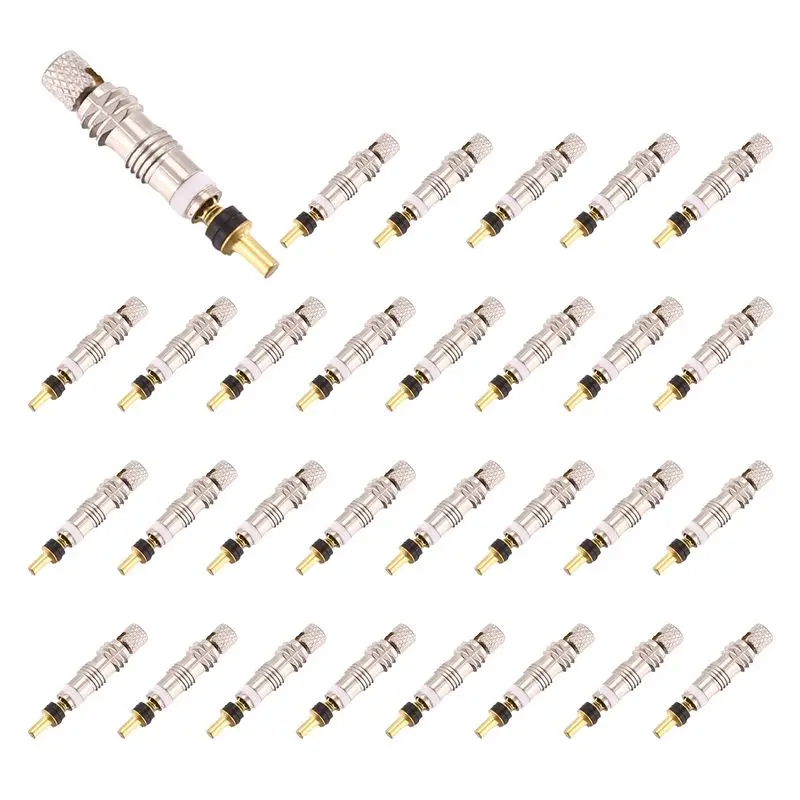 

ABVH-30 шт. Запасные сердечники клапанов Presta для бескамерных шин шоссейных и горных велосипедов, аксессуары для велосипедов