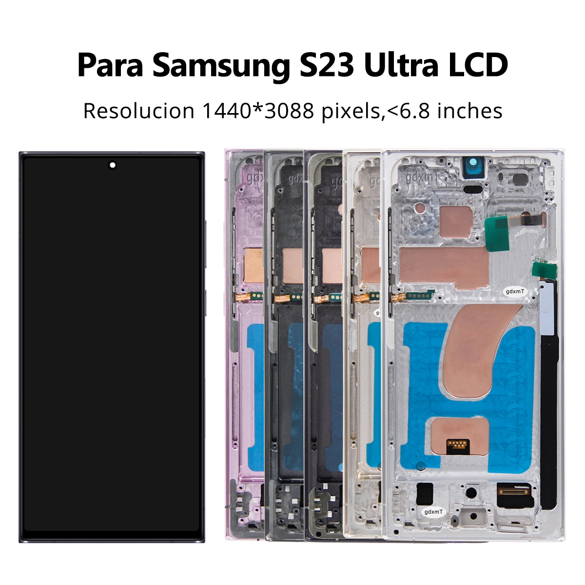 TFT S23 Ultra Bildschirmbaugruppe für Samsung S23 Ultra S918B S918B/DS LCD-Display Digitaler Touchscreen Ersetzen Sie durch Rahmen