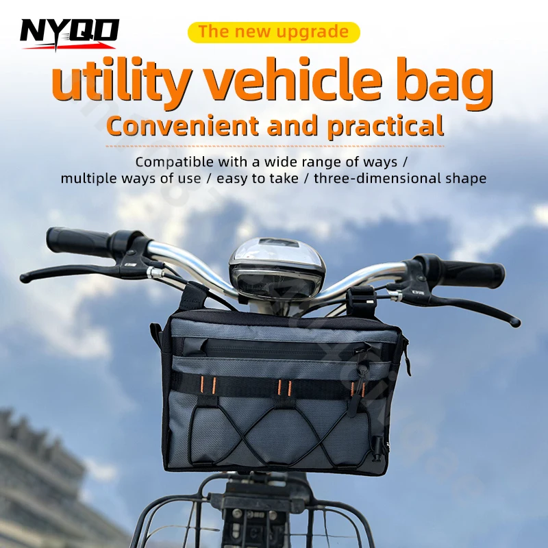 

Motorcycle Bike Insulated Front Bag Handlebar Basket Pannier Cooler Bag MTB Frame Bicycle Trunk Cycling Accessories