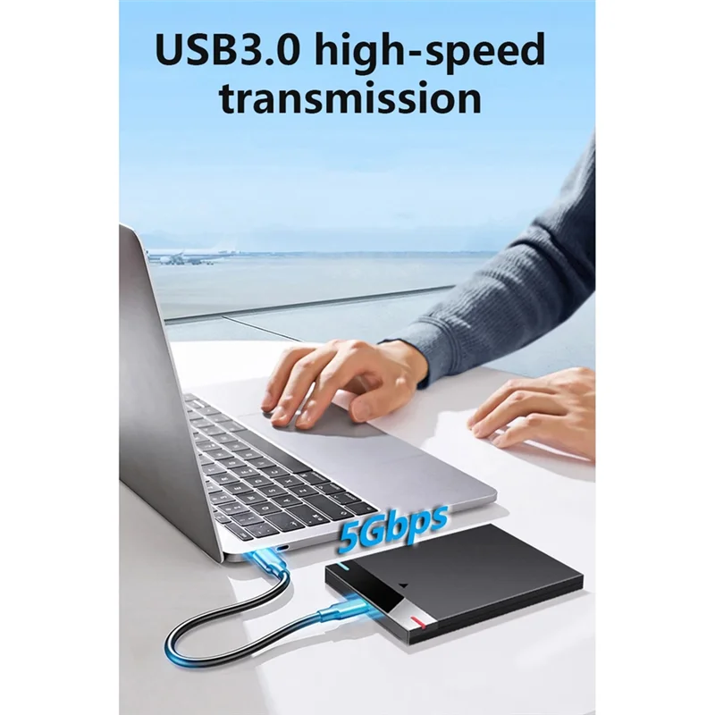 Shuole 2.5 Inci SSD Solid State Drive Enclosure Mekanik Serial SATA USB3.0 Kecepatan Tinggi Eksternal Mobile Hard Drive Enclosure-N3