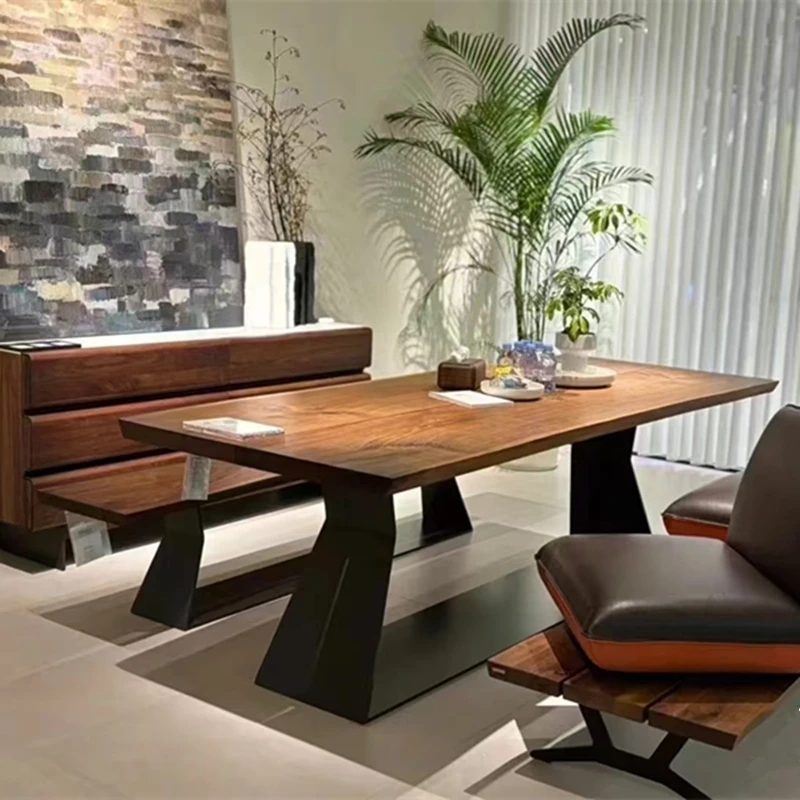 

Italian Design Dining Table Brown Decorations Lounges Modern Dining Table Restaurant Wood Nordic Tavolino Da Salotto Furniture