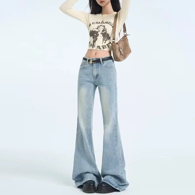 

Fashion Streetwear Jeans Woman High Waist 2025 Spring Summer Wide Leg Loose Denim Pants Women High Street Blue Baggy Jeans Women