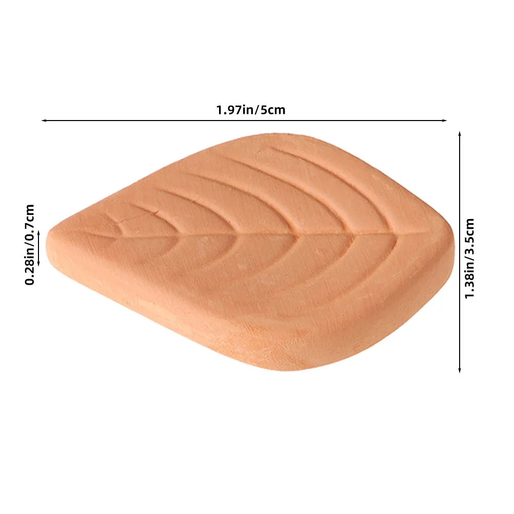 10Pcs Terracotta Sugar Softening Disc Leaf Style Moisture Regulator for Brown Sugar Cookies Dried Fruits Marshmallows Food