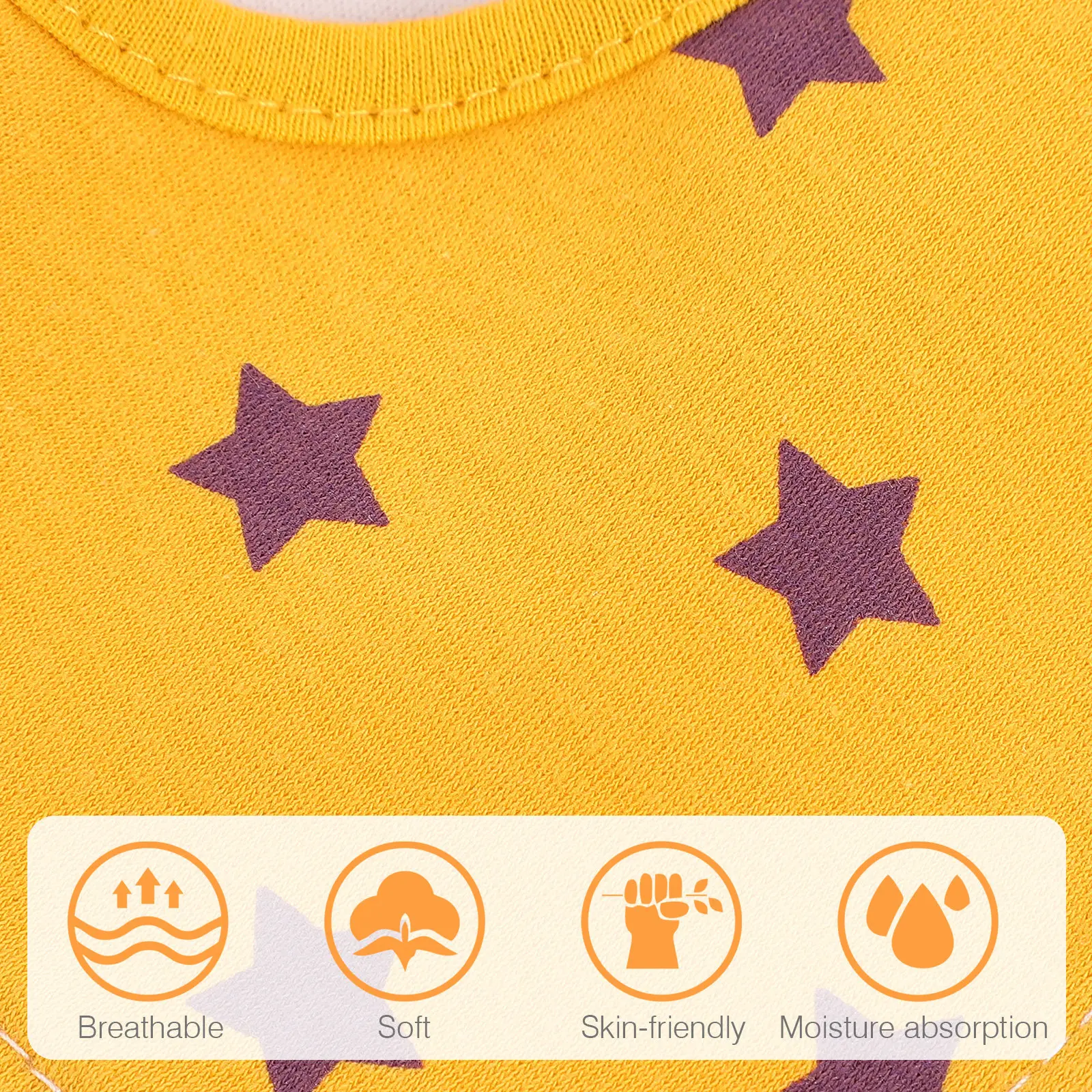 

5Pcs Baby Saliva Bibs Waterproof Cotton Infant Drool Towels Newborn Toddler Dining Teething Bibs Drooling Protection