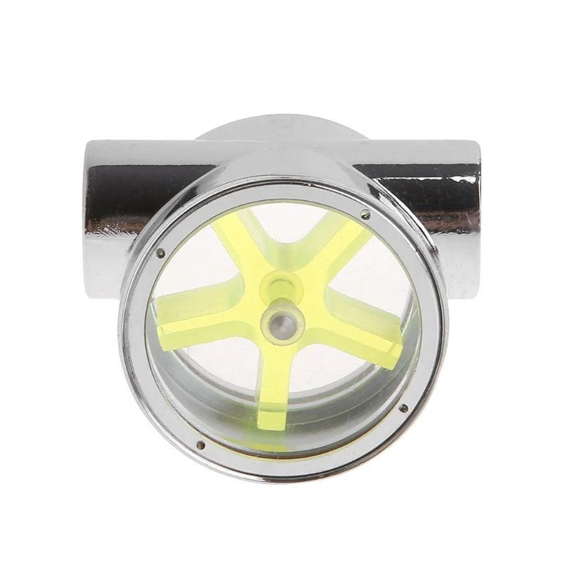 5 Impeller Water Meter Water Cooling 4 Thread Copper Chromed Water Cooling