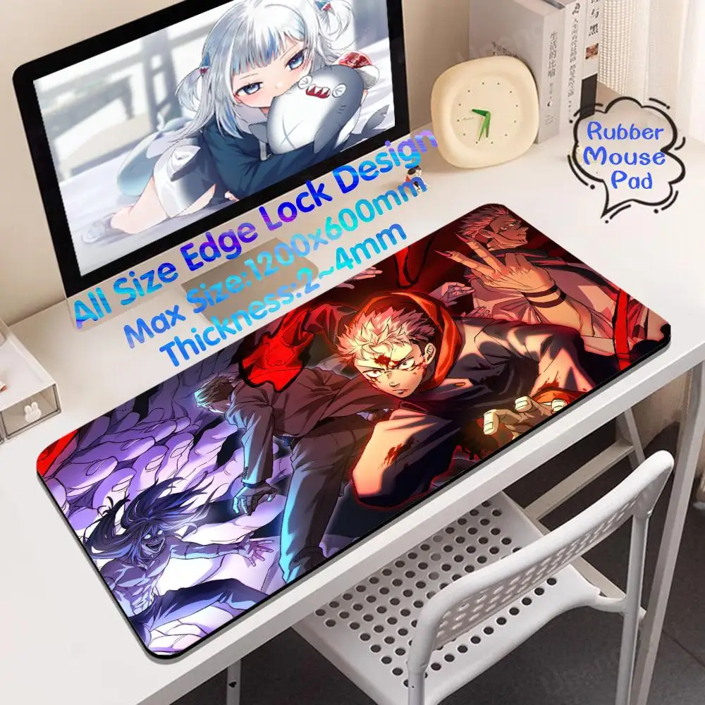 Kento Nanami Mouse Pad Rubber Mouse Pad 4mm Super Big Hentai Mouse Pad Large Edge Lock Desk Tapete Para Escritorio  Kawaii