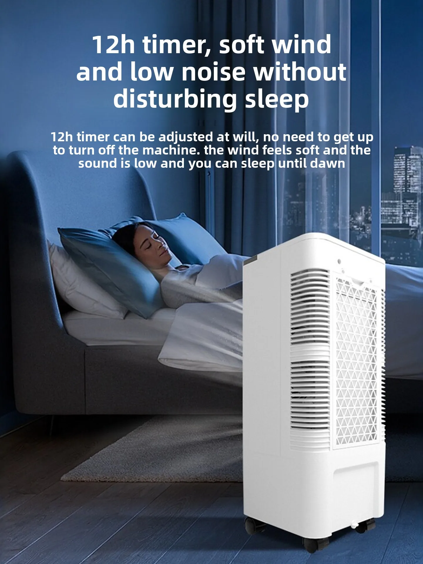 Portable Evaporative Air Cooler Mobile Mini Air Conditioner Water Cooling Fan For Bedroom Rental House Household