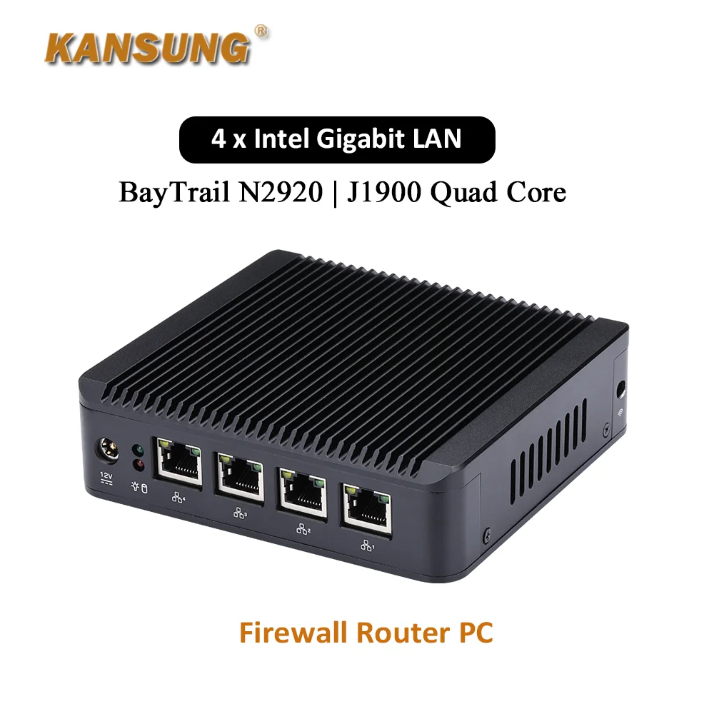 X86 Single Board Linux Windows Intel N2920 J1900 Mini PC 4 Gigabit Lan Barebone Cheap Soft Router Industrial PC