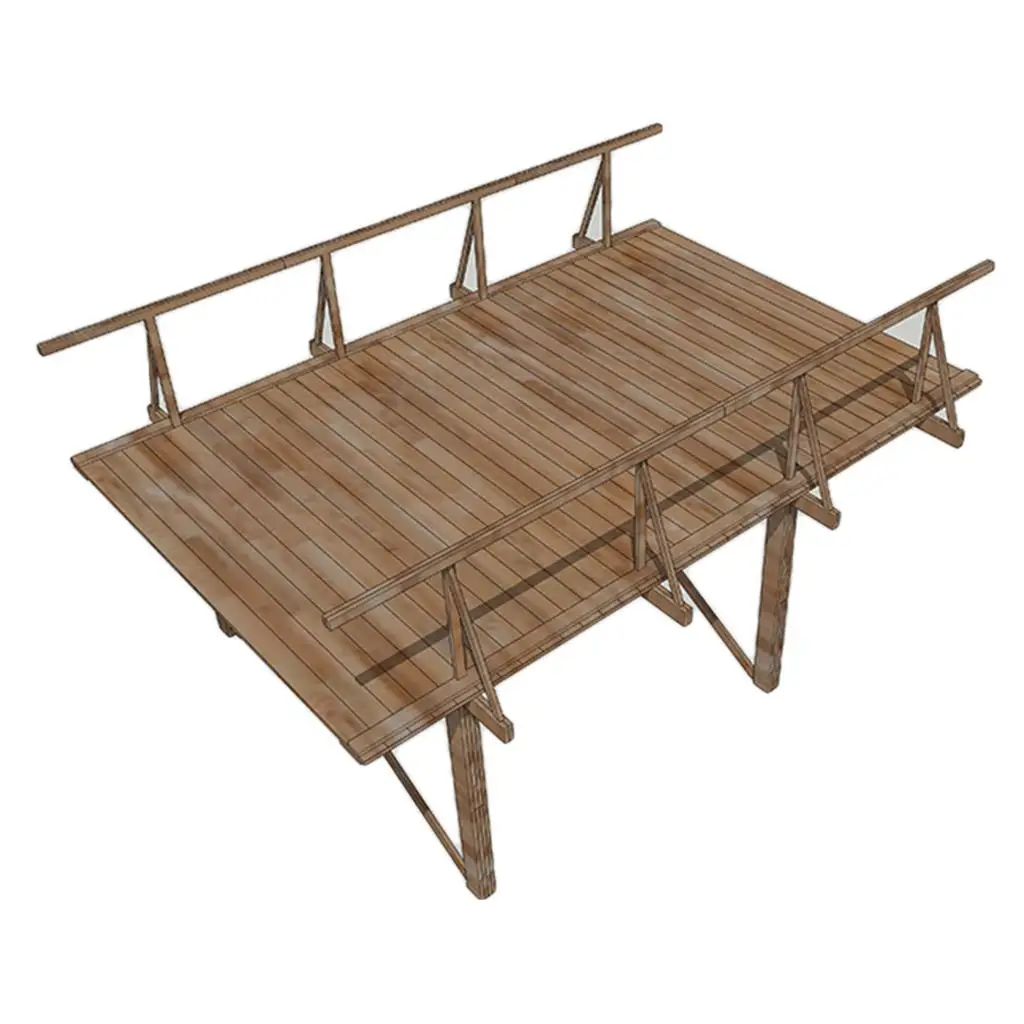 135 Scale Wooden Bridge Assembling Ornaments for Dioramas Tank Sand Table Scenery