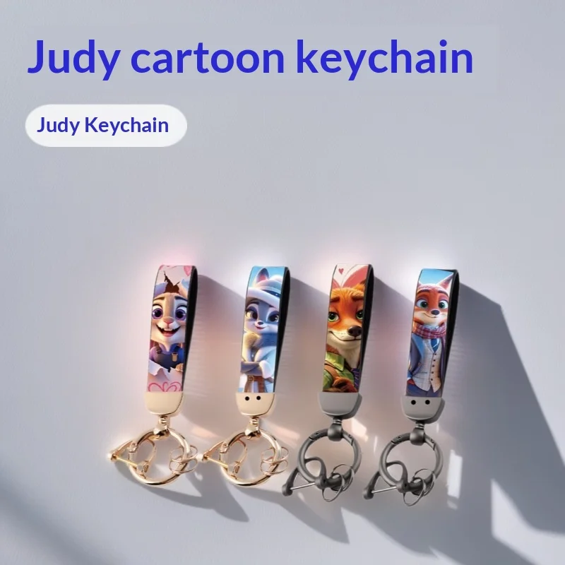 

Новый брелок «Зверополис» с рисунком Джуди, кулон, кожаная автомобильная сумка, брелок, аксессуар, оптовая продажа