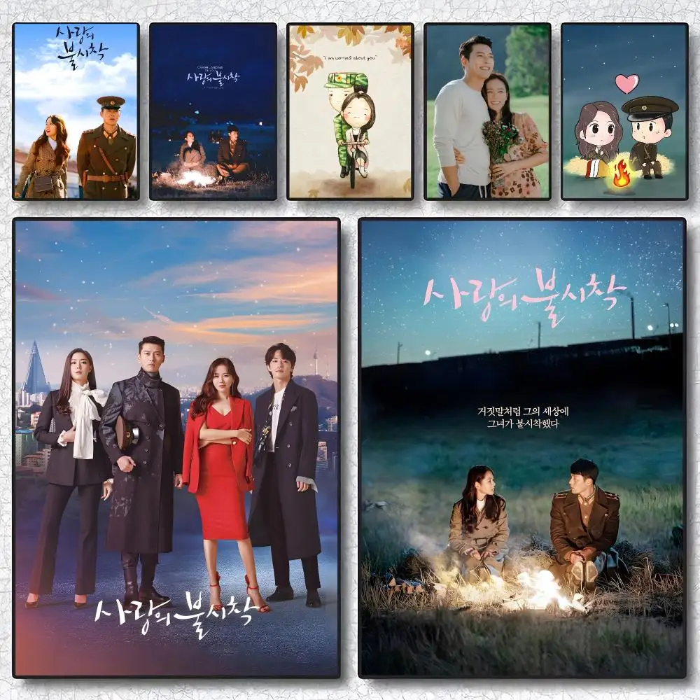 Love's Crash Landing Drama Romance Painting Calligraphy Poster ‌decor Canvas Modern living room