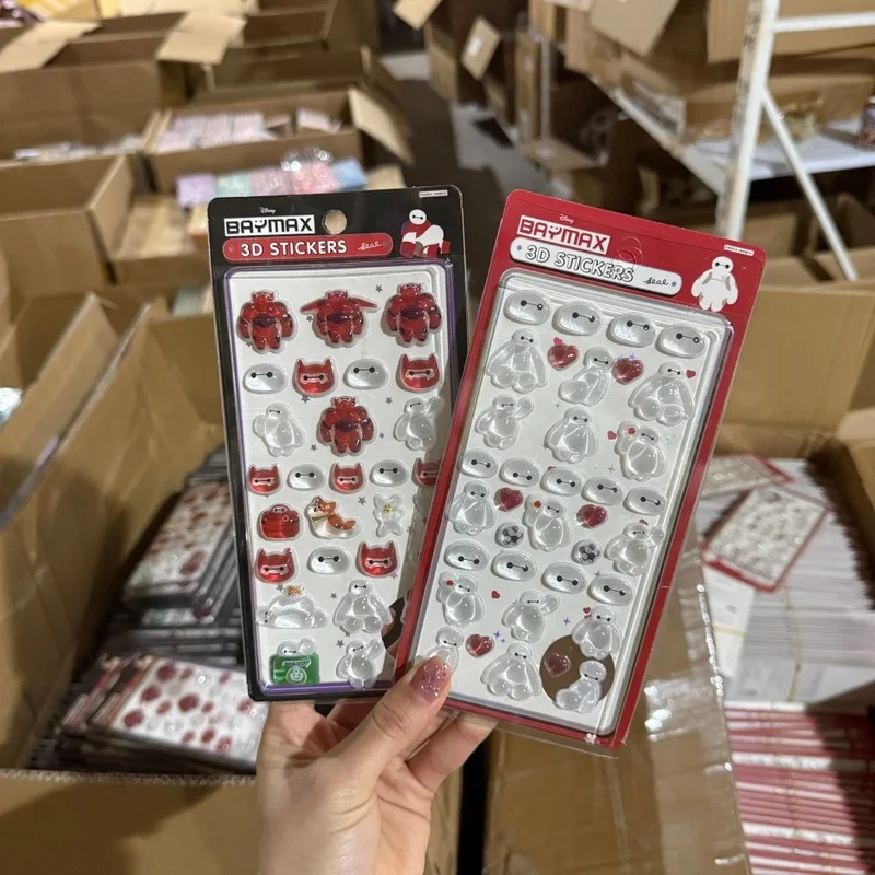 

40 шт. Японские 3D-наклейки Baymax Fat Man с объемным рельефом, милые стерео-стикеры для декора мобильных телефонов, канцелярские товары для студентов