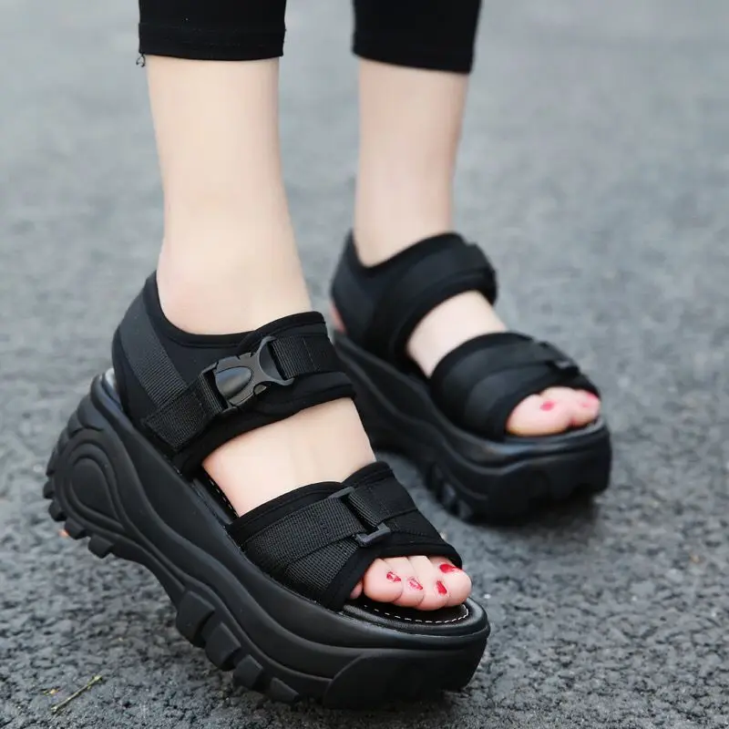 

2022 girls shoes student Sandals Wedges Thick Bottom Platform Slippers Ladies Walking Shoes Zapatillas Chinelo Sandalia Sneakers