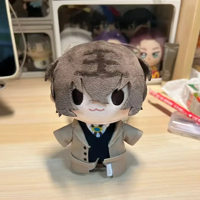 

Bungo Stray Dogs Dazai Osamu 10CM Plush Dress Up Cotton Doll Adorable Delicacy Clothes Pendant Keychain Plushie Toys for Kids