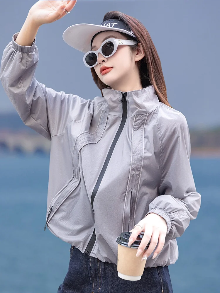 

Lightweight Breathable Ice Silk Casual Sportswear Women's Jacket Summer New Style High-End Feelings Ultra-Thin Sun Protection...