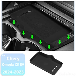 For Chery Omoda C5 EV 2024-2025 Anti-Skid Mat Charger Panel Protective Pad Central Console Scratch-resistant Pad Car Accessories