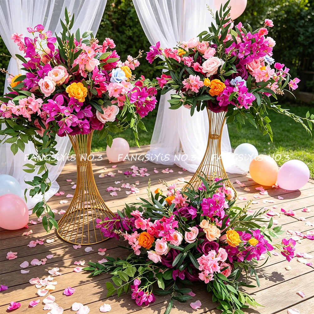 

Искусственный цветочный шар из бугенвиллии и роз, 30/50/60/70/80 см, для свадебного декора, украшения стола, дома, гостиной, искусственные цветы