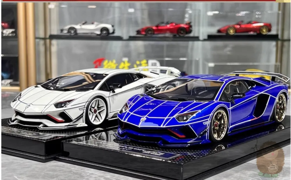 

UU 1/18 Lamborghini LP750 Supercar Resin Diecast Model Car Hobby Boys Gifts Blue