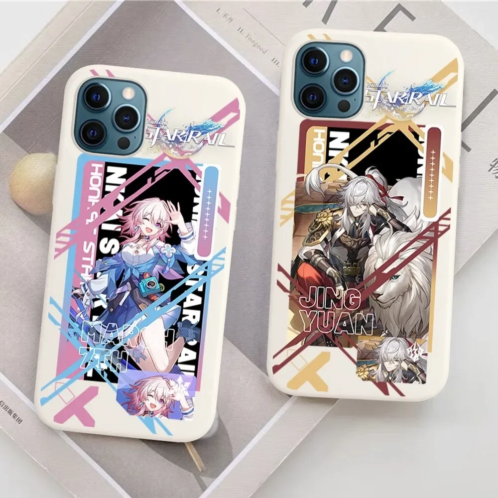 Honkai Star Rail Phone Case Soft Solid Color For iphone 14 11 12 13 mini pro max 7 8 plus 6 6s x xs max xr