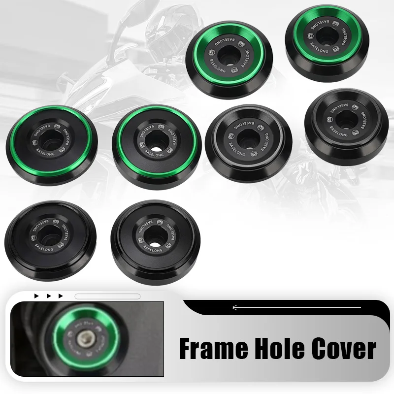 

For Kawasaki ZX6R ZX-6R ZX-10RR 2020-2024 2025 2023 Motorcycle Accessories ZX10R CNC Frame Hole Caps Cover Plug Frame Plug