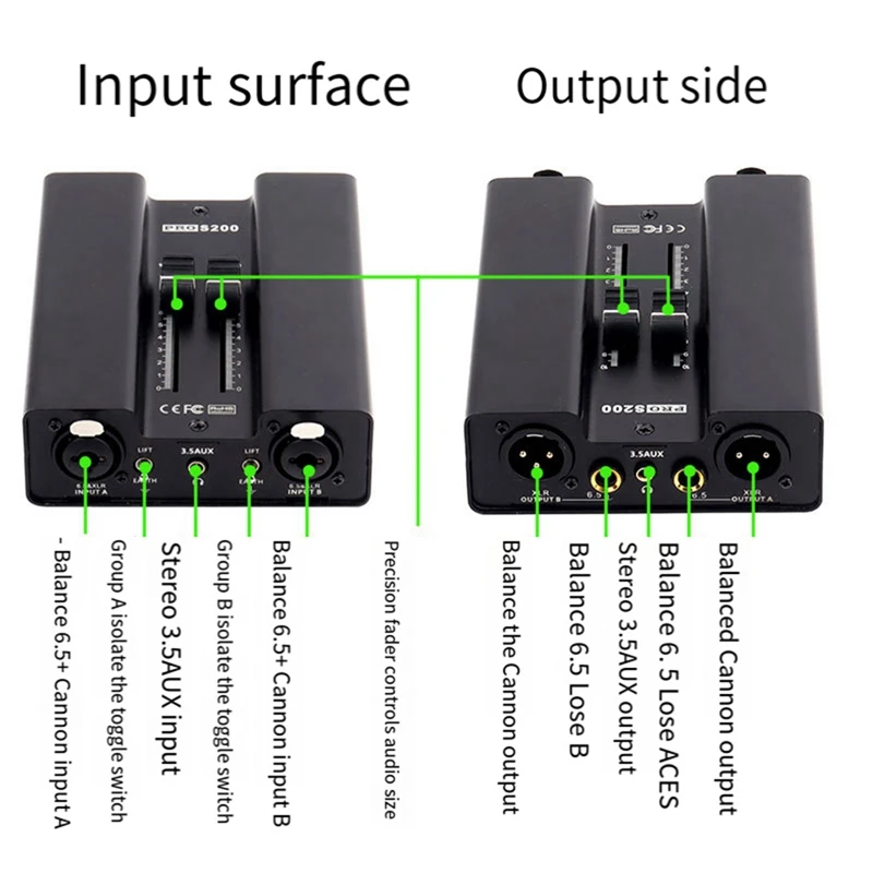 Computer Fader Audio Isolator Current Acoustic Noise Reduction Mixer Multifunction Noise Isolator Common Ground Isolator