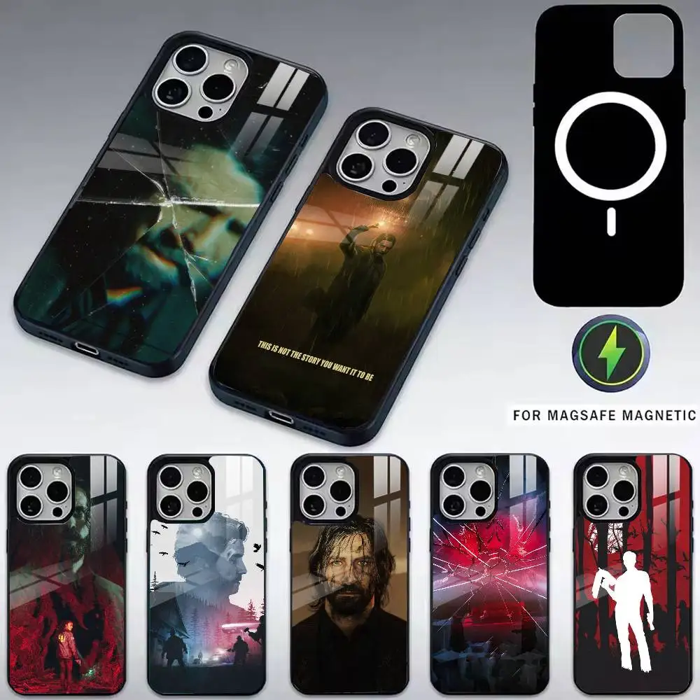 

A-Alan Wake-e G-Game Phone Case For iPhone17,16,15,14,13,12,11 Plus,Pro Magnetic with Magsafe Wireless Charging