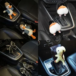 Car Handbrake Cute Cartoon Grip Covers Gear Shift Knob Cover Handle Plush Sleeve Winter Soft Warm Hand Brake Dino Corgi Ass Car
