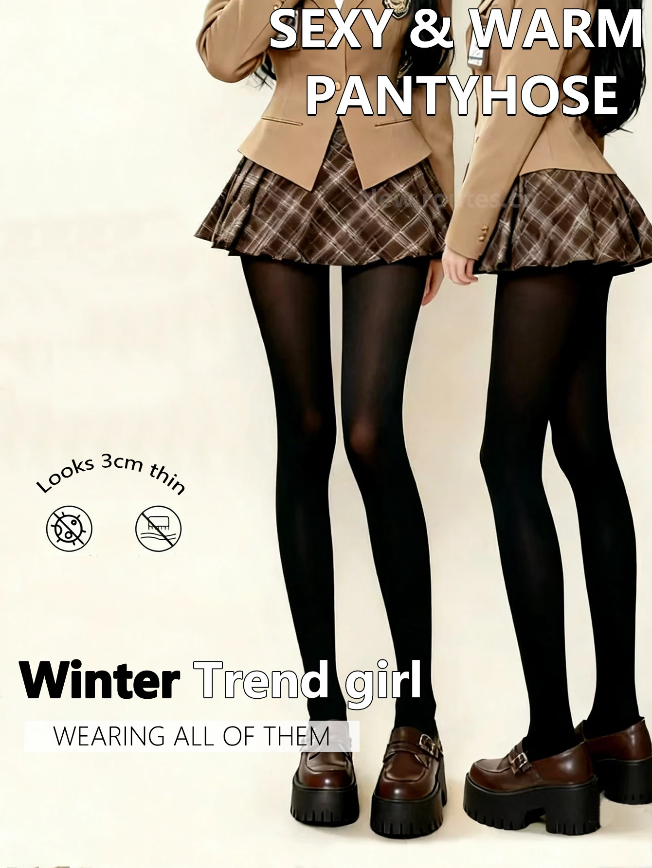 

Plus Size Women's Fleece Warm Winter Tights Leggings Thick Fleece Panty Fake Translucent Pantyhose Thermal Stockings Woman