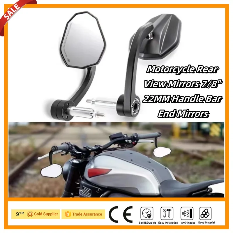 Motorcycle Rear View Mirrors 7/8