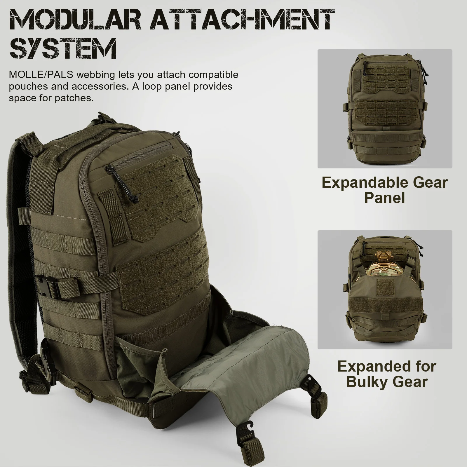 VOTAGOO 戦術アサルトパック モジュール式装備 モール - Urban Backpack Tactical のレビューと価格