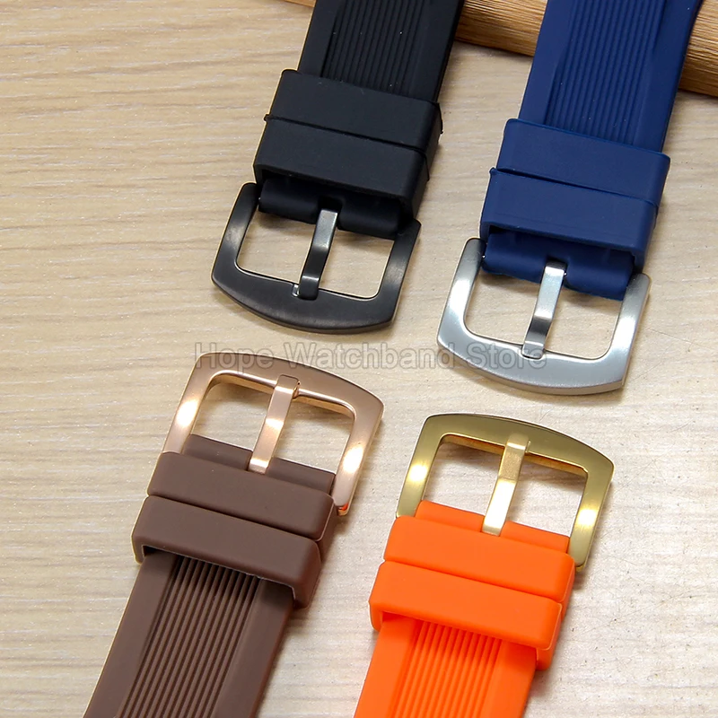 سوار ساعة سيليكون مريح مقاوم للعرق لساعة مايكل كورس، اتصال مرفوع، قهوة سوداء، أزرق داكن، 13 × 29 ملم، إبزيم إبرة