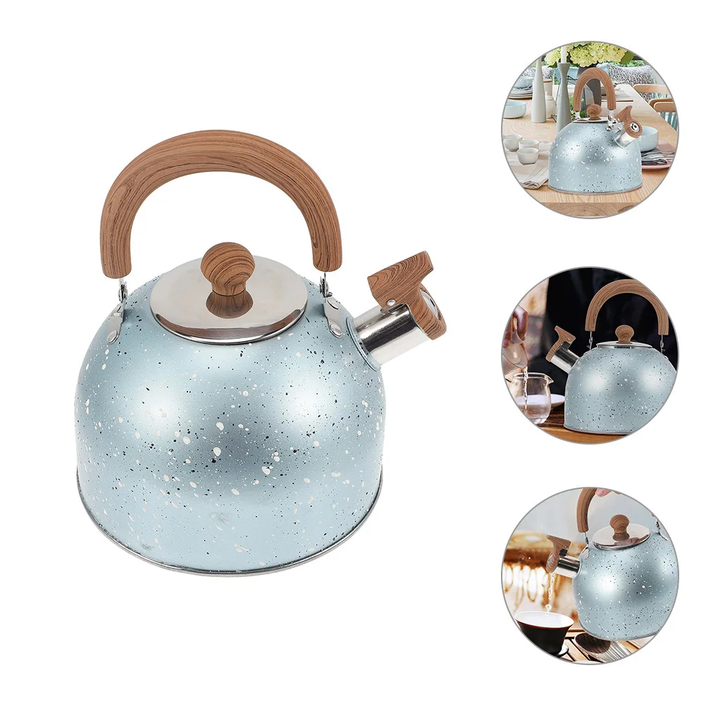 

Stainless Steel Kettle with Whistle Tea Teakettle Teapot Stove Small Stovetop Sound