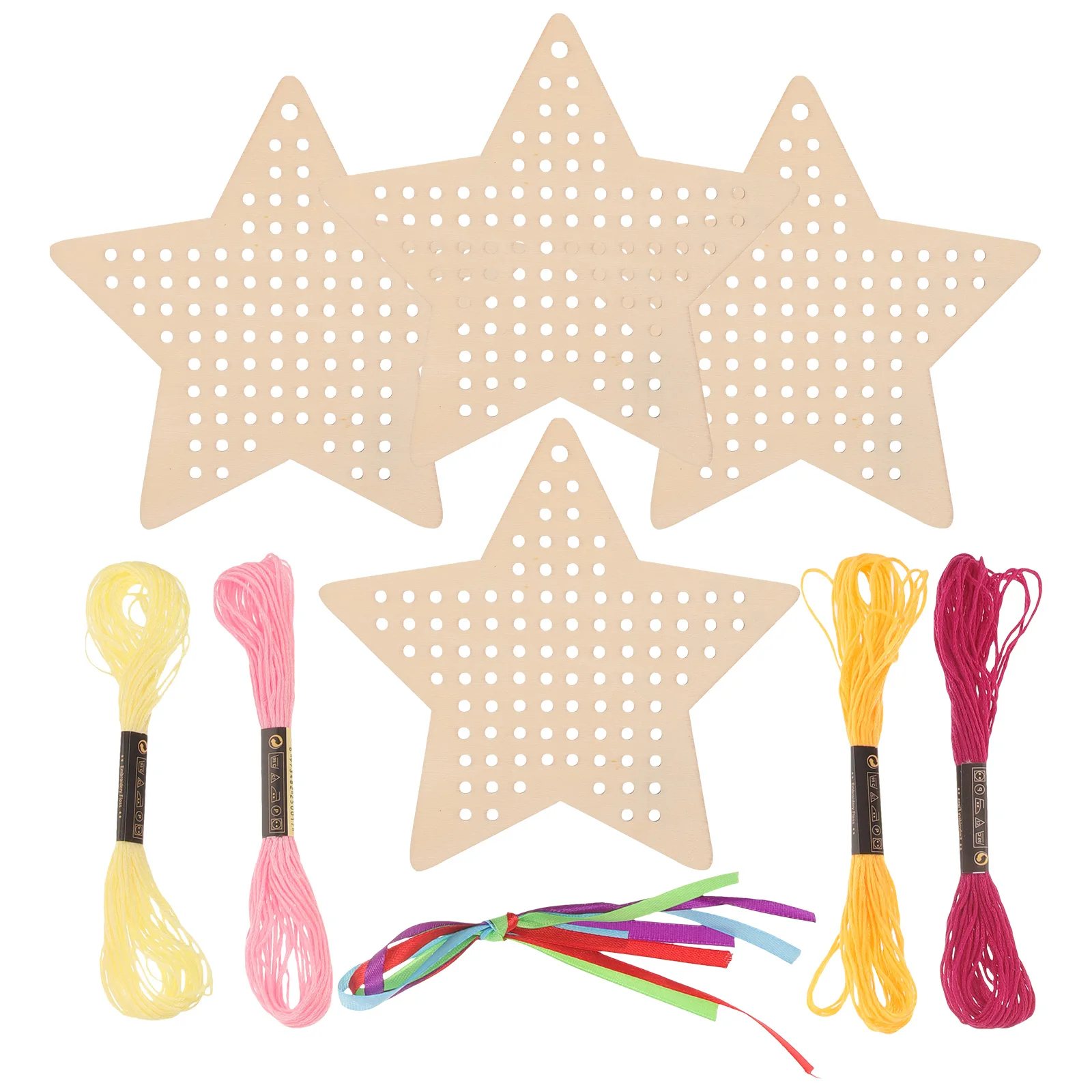 1 set 1 set segnalibri in legno vuoti punto croce appeso ricamo fai da te incompiuto scavato artigianale in legno studente bambini decorativo