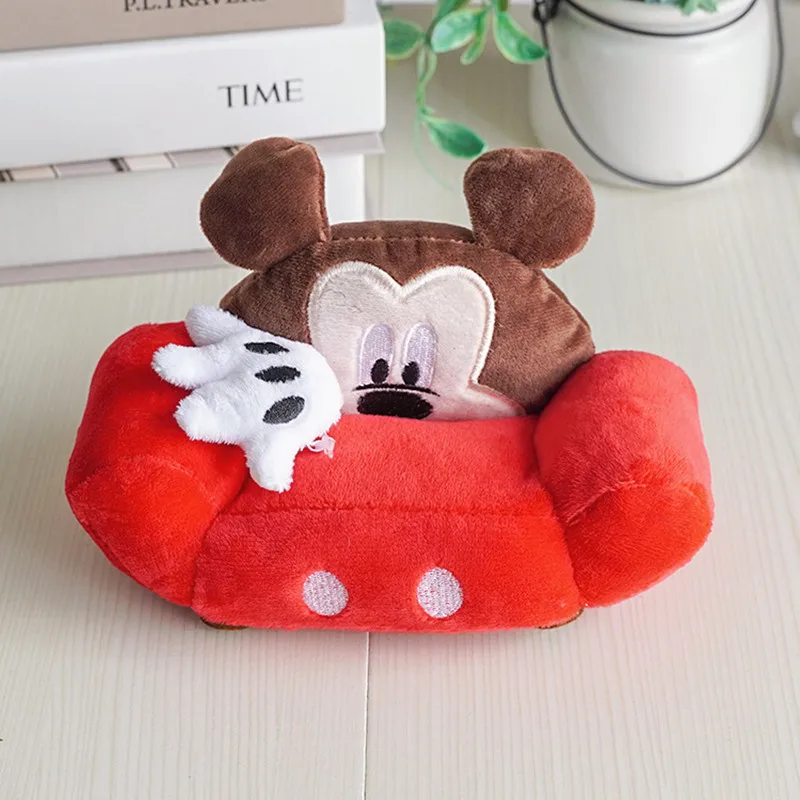 Disney Anime Mouse Mouse Plush Sofa Toy Doll Kawaii Minnie Stitch Pooh Desktop Glasses Storage Rack Cartoon Decorations Gifts