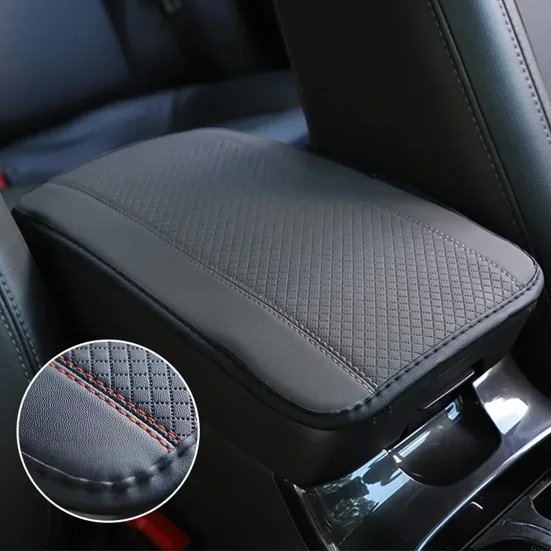 

GM Center Console Box Cushion Protector Universal Armrest Cushion Cover Anti-slip Soft Fiber Leather Car Trim Shape Armrest
