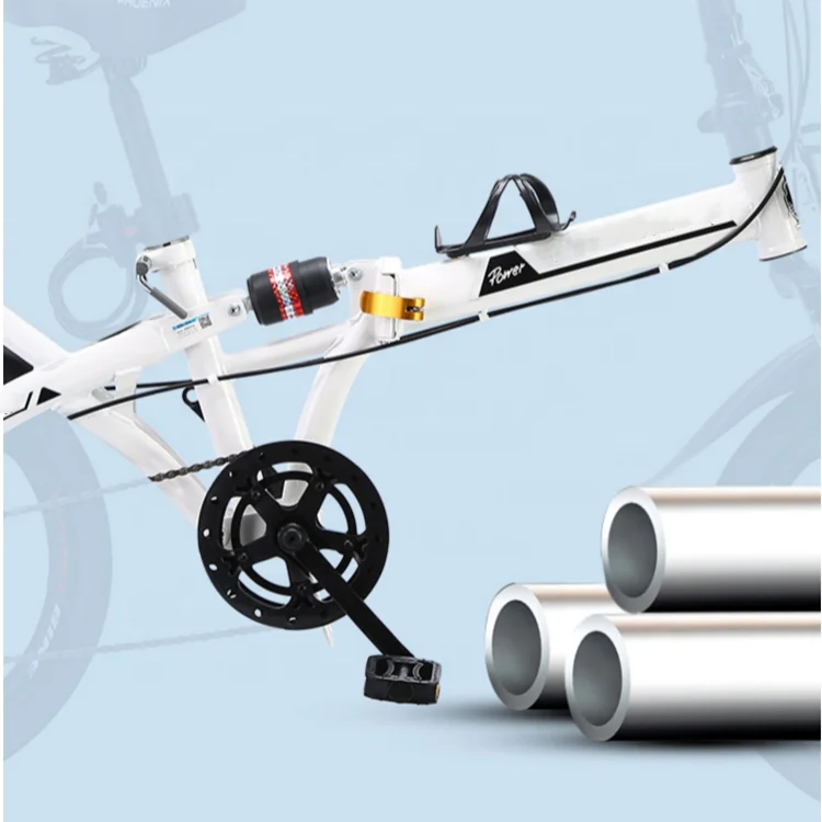 20-Inch 7-Speed Foldable Bicycle Carbon Steel Frame with Disc Brakes for Kids and Adults