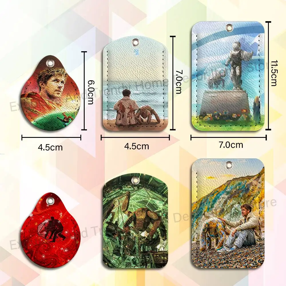 Ryan Gosling P-Project Hail Mary Cute Cartoon Card Keychain Anime Fashion Pendant Bag ID Door Card Case Bus Card