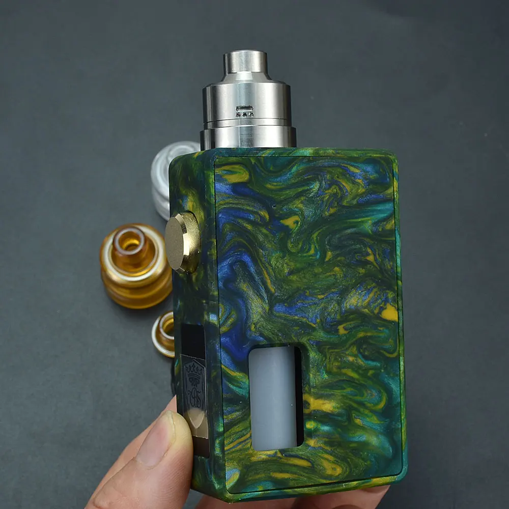 Nisshoku rda 22MM 316 SS tank Bottom Feeder Squonk Mechanical Box Mod fit 18650 / 20700 6.5ml resin material Mechanical Mod