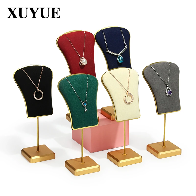 

Necklace display shelf High grade super fiber metal pendant necklace props Vertical pendant necklace window display shelf