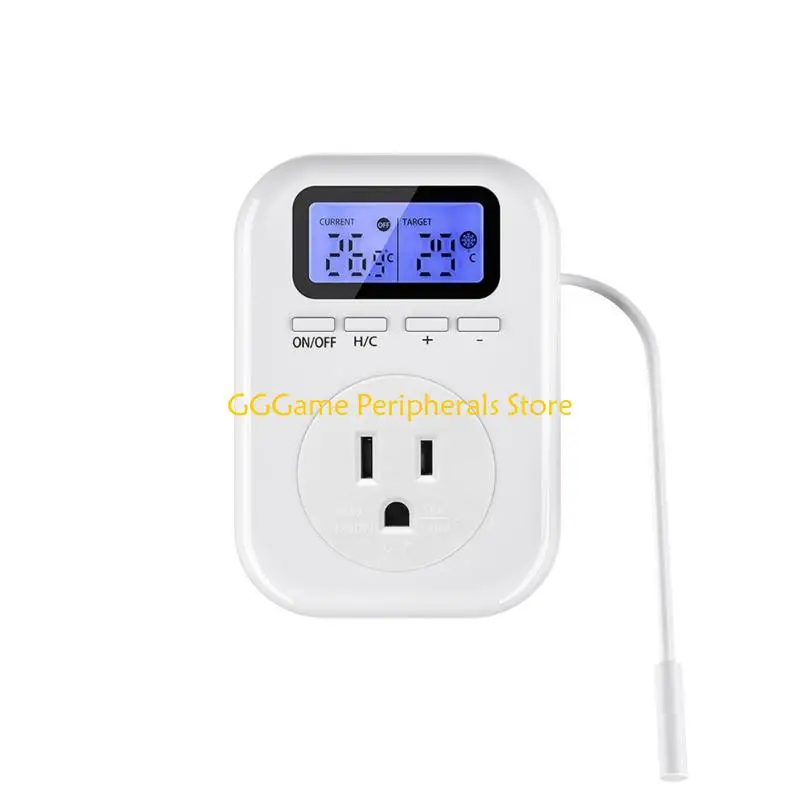 

U55B Energy Saving Countdowns Thermostat Outlet with Overload Protect Small Double USB Intelligent Plugs for Fish Equipment