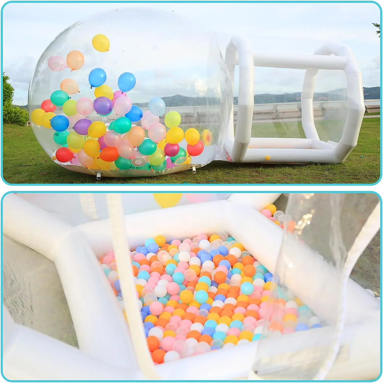 Bounce House Hot Selling Transparent Inflatable Camping Tent 10/13ft Inflatable Bubble Dome House with blower for Balloon Event