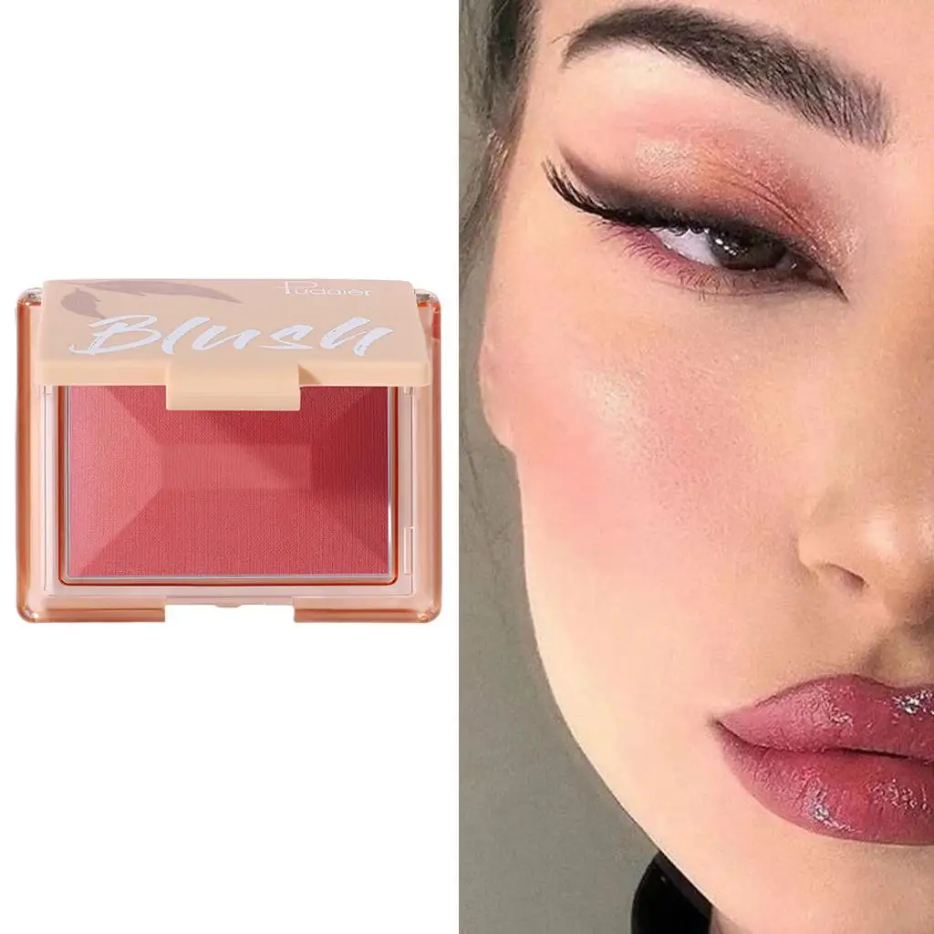 Paleta do makijażu twarzy z pojedynczym kolorowym różem, naturalnie poprawiająca koloryt, kosmetyki do policzków.