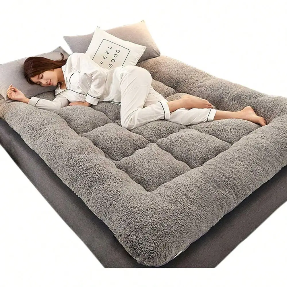 

Futon Mattress, Extra Thick Fluffy Floor Futon Mattress, Super Soft Shaggy Roll Sleeping Pads, Portable Sleeping Mat, Sofa M