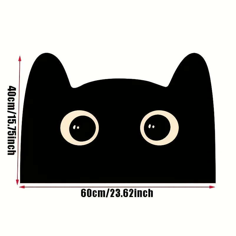 VIKAMA Niedlicher Badezimmerteppich in Katzengesicht, rutschfest, maschinenwaschbar, wasserabsorbierend, schnell trocknend, für Badezimmer, Dusche, Bodenmatte
