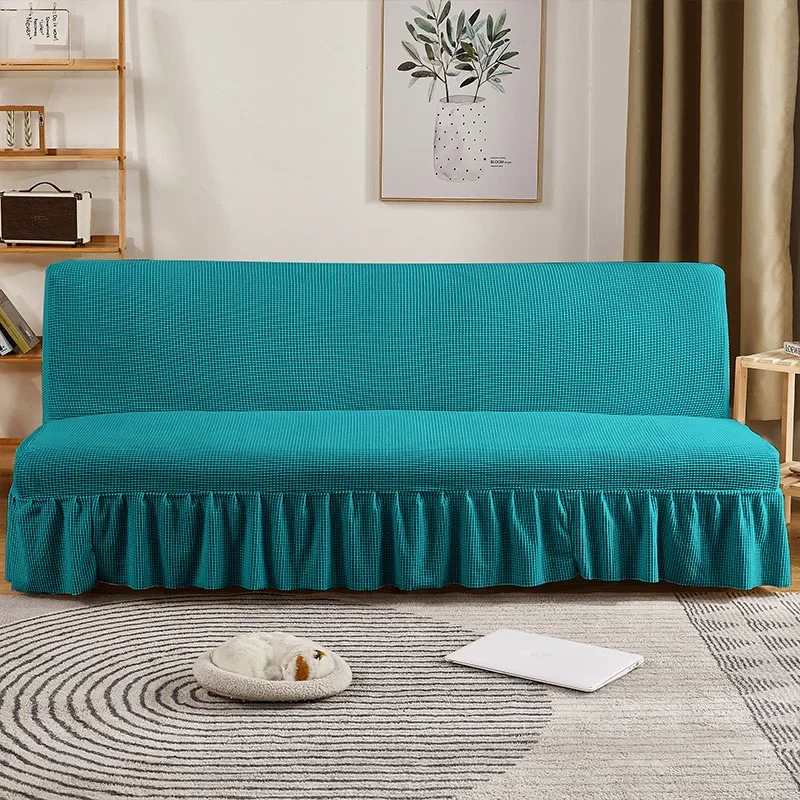 Corn Kernels Sofa Bed Cover Skirt Type Foldable Armless Stretch Sofa Cover Towel Hem Type Multiple Colors