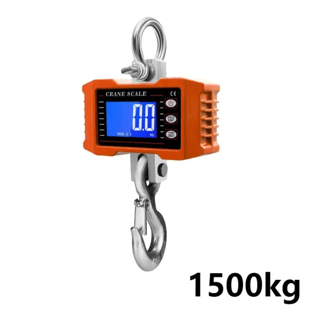 100V-240V 1500kg Handheld Electronic Hanging Scale Aluminum Alloy Shell Electronic Scale Hook Scale Crane Scale