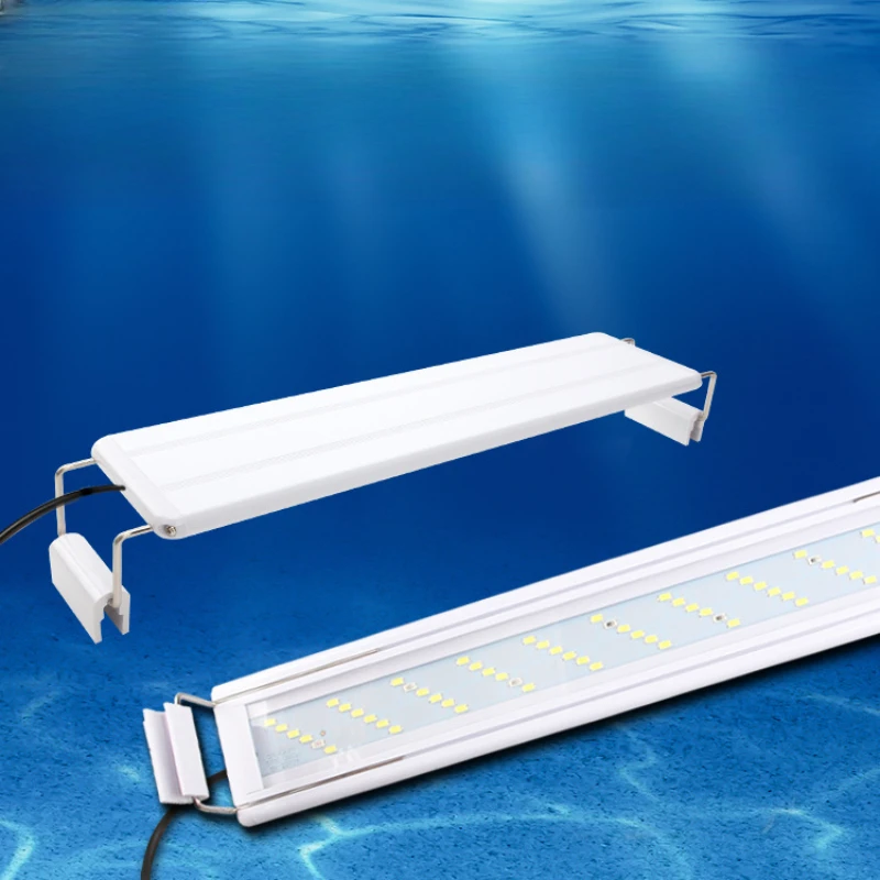 20-60CM Super Slim LEDs Aquarium Lighting Aquatic Plant Light Extensible Waterproof Clip on Lamp For Fish Tank 90-260V