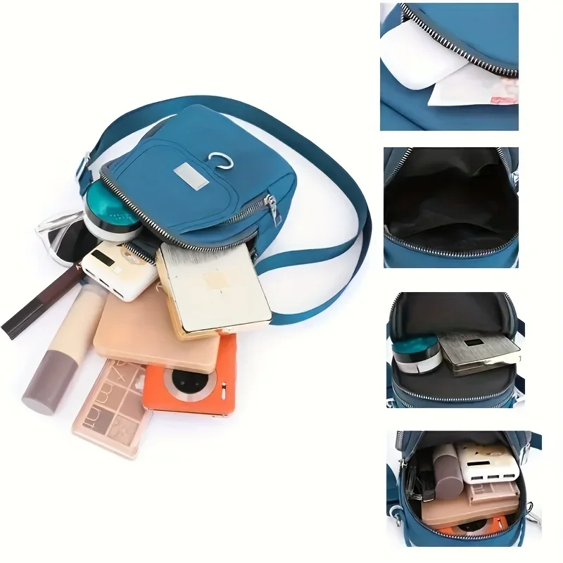 Lady Fashion Crossbody Cellphone HandBag Women Solid Color Simple Shoulder Bag Casual Card Holder And Wallet